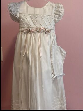 Ivory Girls' Floral Sash Special Occasion Dress